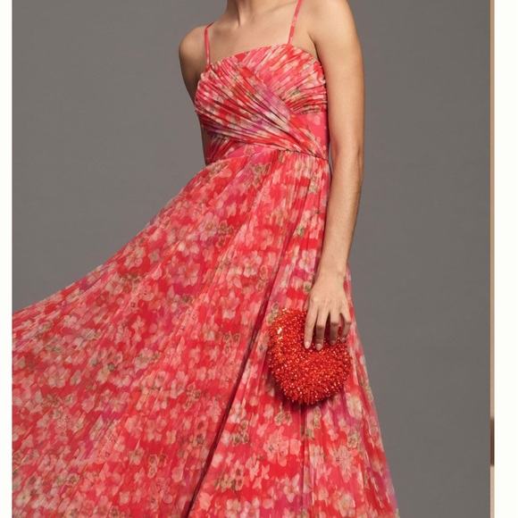 Anthropologie Beaded Fringe Crossbody Bag in coral orange - Picture 3 of 9